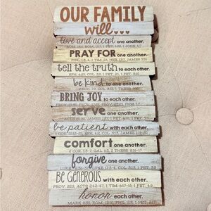 Rustic Family Wall Decor Sign